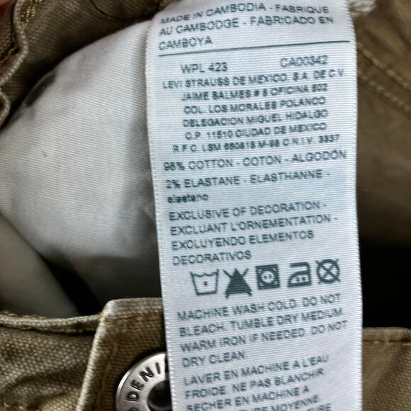 Denizen Levi's Jeans Mens Size 38x32 Brown Straight Fit Stretch Casual Denim - Picture 8 of 11